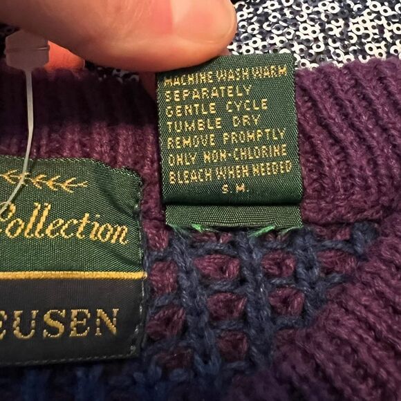 Sweater Collection by VanHeusen purple ramie & cotton sweater - Picture 5 of 8